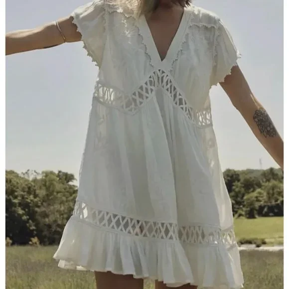 knee length dresses for ladies Off-White Bloom Garden Maxi Dress  FARM Rio